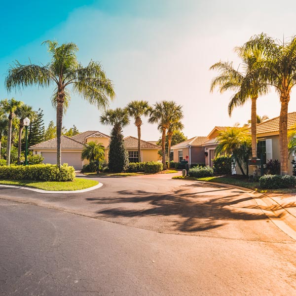 row of florida homes